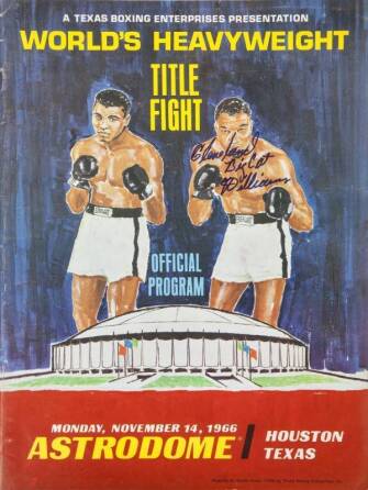MUHAMMAD ALI VS. CLEVELAND WILLIAMS 1966 OFFICIAL ON-SITE FIGHT PROGRAM