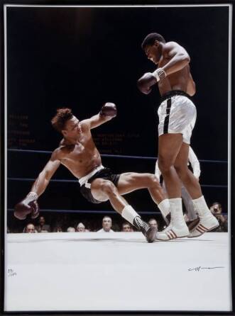 MUHAMMAD ALI VS. CLEVELAND WILLIAMS LIMITED EDITION NEIL LEIFER PHOTOGRAPH