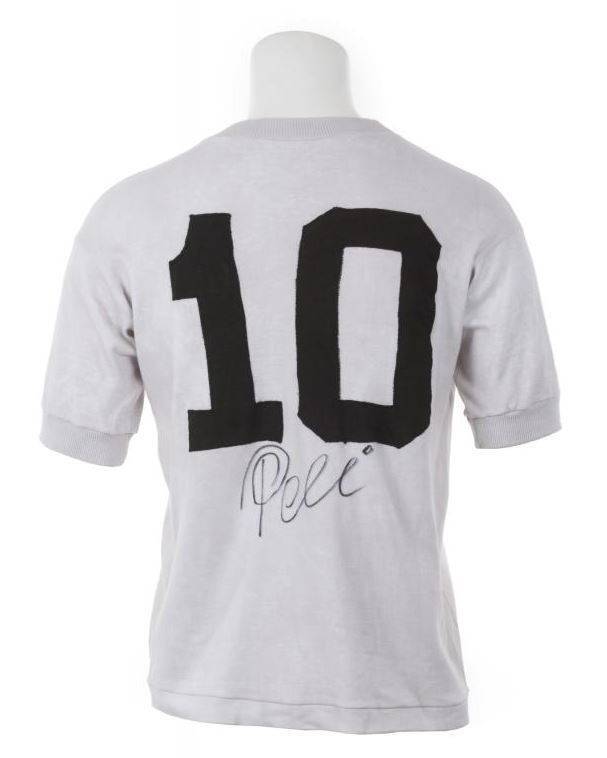 PELÉ GAME WORN AND SIGNED 1972-73 SANTOS FC JERSEY