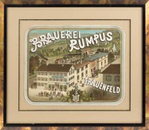 EARLY 20TH CENTURY POSTER FOR "BRAUEREI RUMPUS"