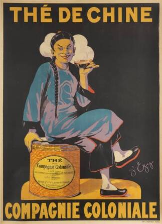 EARLY 20TH CENTURY POSTER FOR THE DE CHINECOMPAGNIE COLONIALE