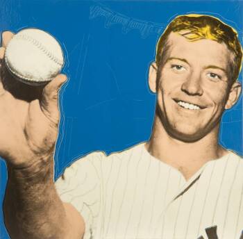 STEVE KAUFMAN (AMERICAN, 1960-2010) "MICKEY MANTLE"