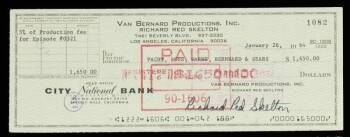 RED SKELTON SIGNED CHECK