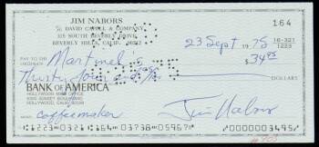 JIM NABORS SIGNED CHECK