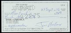 JIM NABORS SIGNED CHECK