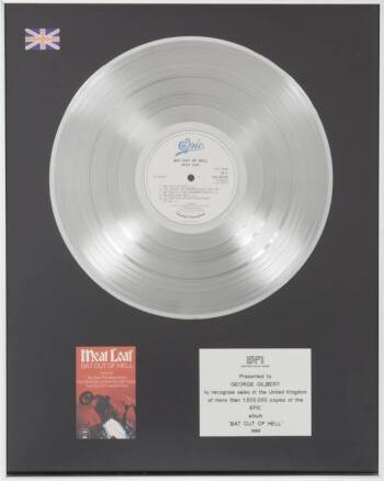 MEATLOAF BPI "PLATINUM" RECORD AWARD