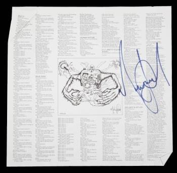 MICHAEL JACKSON SIGNED THRILLER ALBUM LINER