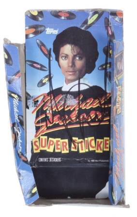 MICHAEL JACKSON TWICE SIGNED SUPER STICKER