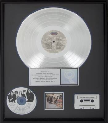 TRAVELING WILBURYS "PLATINUM" RECORD AWARD