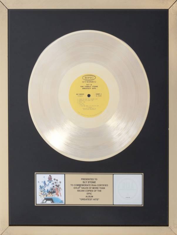 SLY STONE "GOLD" RECORD AWARD