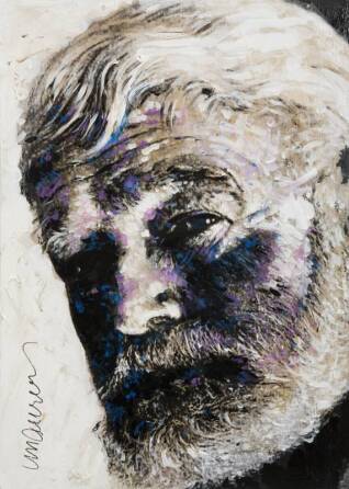 ERNEST HEMINGWAY PAINTING BY SIDNEY MAURER