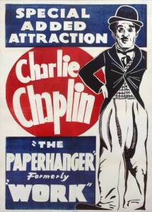 CHARLIE CHAPLIN THE PAPERHANGER FRAMED POSTER