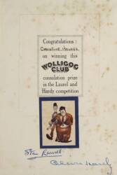 LAUREL AND HARDY SIGNED BOOK