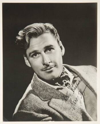 ERROL FLYNN SIGNED PHOTOGRAPH