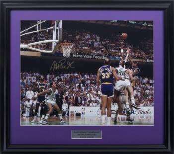 MAGIC JOHNSON SIGNED 1987 NBA FINALS PHOTOGRAPH
