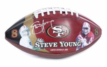 STEVE YOUNG SIGNED HALL OF FAME FOOTBALL