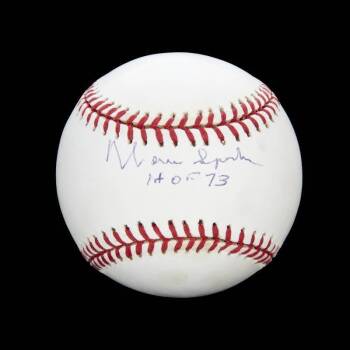 WARREN SPAHN SIGNED AND INSCRIBED BASEBALL
