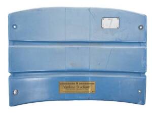 ORIGINAL SEAT BACK FROM YANKEE STADIUM SEAT NUMBER 7 - MICKEY MANTLE