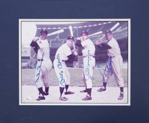 MICKEY MANTLE, JOE DiMAGGIO, WILLIE MAYS AND DUKE SNIDER SIGNED PHOTOGRAPH