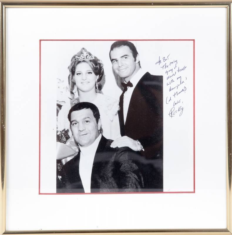 ROCKY MARCIANO SIGNED AND INSCRIBED PHOTOGRAPH TO BURT REYNOLDS