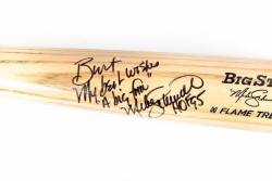 BURT REYNOLDS MIKE SCHMIDT SIGNED AND INSCRIBED BASEBALL BAT - 2