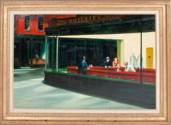 "NIGHTHAWKS" AFTER EDWARD HOPPER