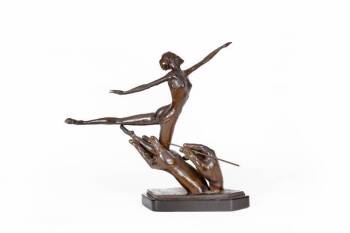 BRONZE DANCER SIGNED "MARIO"