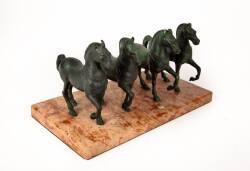 BURT REYNOLDS MODERN BRONZE HORSES SCULPTURE - 2