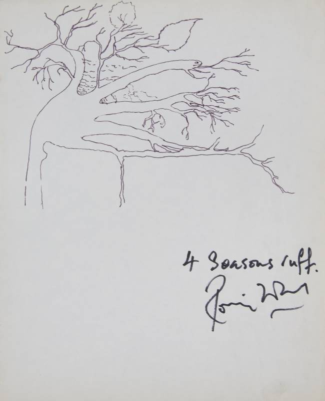 RONNIE WOOD DRAWING OF A TREE