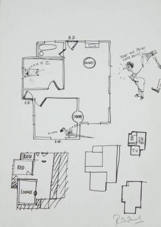 RONNIE WOOD DETAILED FLOOR SKETCH