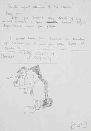 RONNIE WOOD DRAFT OF A LETTER