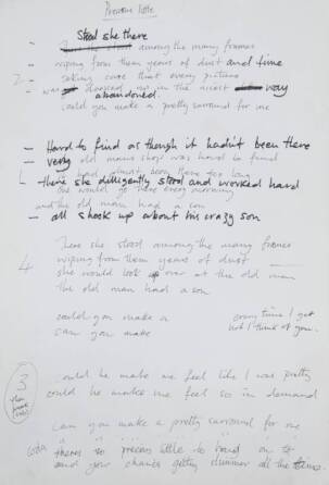 RONNIE WOOD HANDWRITTEN DOUBLE-SIDED LYRICS