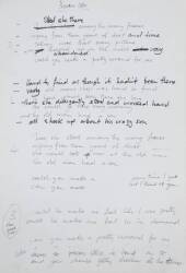 RONNIE WOOD HANDWRITTEN DOUBLE-SIDED LYRICS