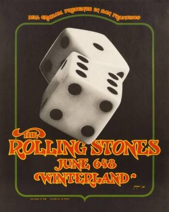 ROLLING STONES VINTAGE WINTERLAND POSTER