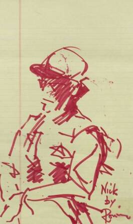 RONNIE WOOD SKETCH PORTRAIT OF NICK