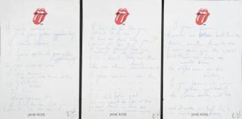 RONNIE WOOD HANDWRITTEN AND SIGNED LYRICS