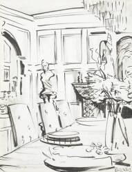 RONNIE WOOD INTERIOR DRAWING