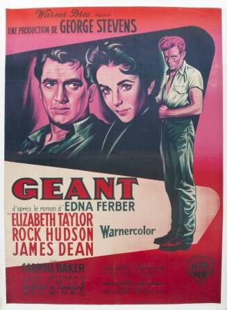 "GIANT" FILM POSTER IN FRENCH