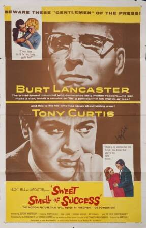 TONY CURTIS SIGNED FILM POSTER