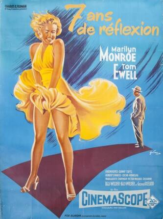 MARILYN MONROE "SEVEN YEAR ITCH" POSTER IN FRENCH