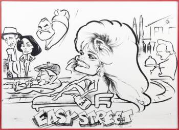 LONI ANDERSON "EASY STREET" CARICATURE