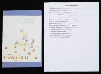 BRITNEY SPEARS HANDMADE CARD FOR JAYDEN FEDERLINE