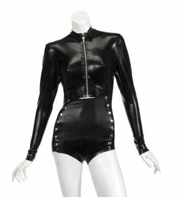 LADY GAGA STAGE WORN LATEX BODYSUIT •