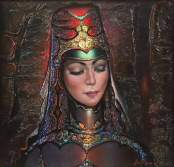 CHER OWNED PAINTING BY KAREN DAVTIAN (ARMENIAN, 20TH CENTURY)