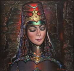 CHER OWNED PAINTING BY KAREN DAVTIAN (ARMENIAN, 20TH CENTURY)