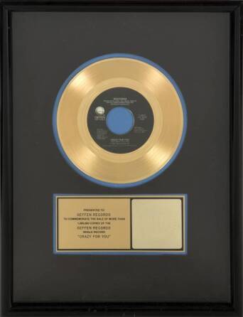 MADONNA "GOLD" RECORD AWARD