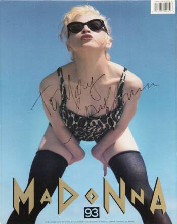 MADONNA SIGNED AND INSCRIBED CALENDAR