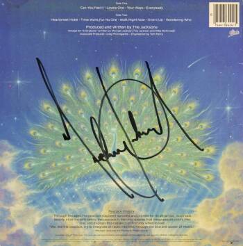 MICHAEL JACKSON SIGNED "TRIUMPH" ALBUM