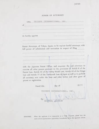 MICHAEL JACKSON SIGNED DOCUMENT