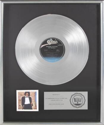 MICHAEL JACKSON "PLATINUM" RECORD AWARD